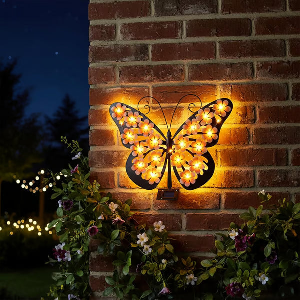 🔥Last Day 60% OFF🔥Solar Lights Outdoor Metal Butterfly Wall Decor