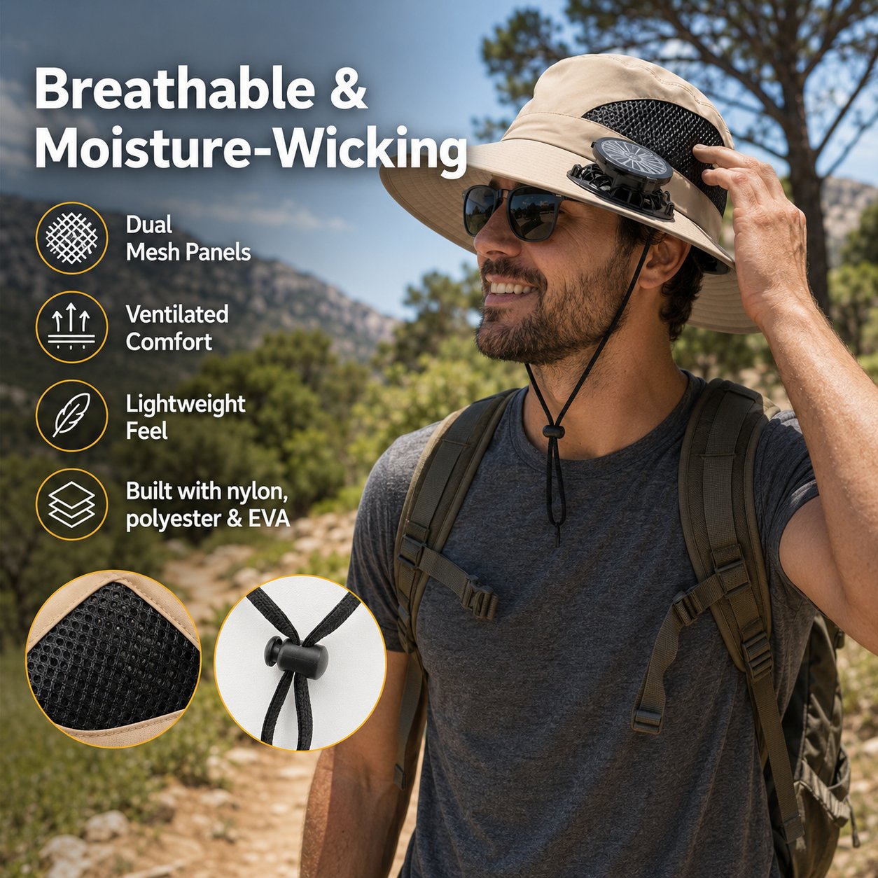 🔥LAST DAY 49% OFF - ☀️Solar-Powered Outdoor Cooling Fan Hat