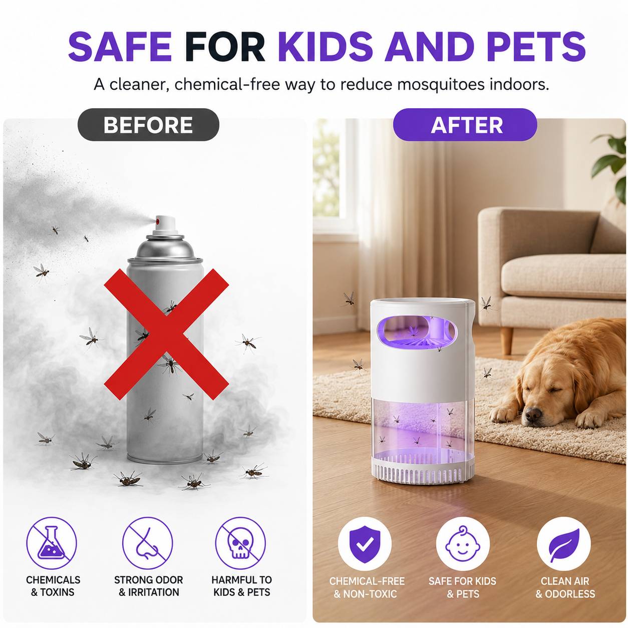 Final Day : 🦟USB-Powered UV Mosquito Trap Lamp – Chemical-Free & Eco-Friendly 🌱