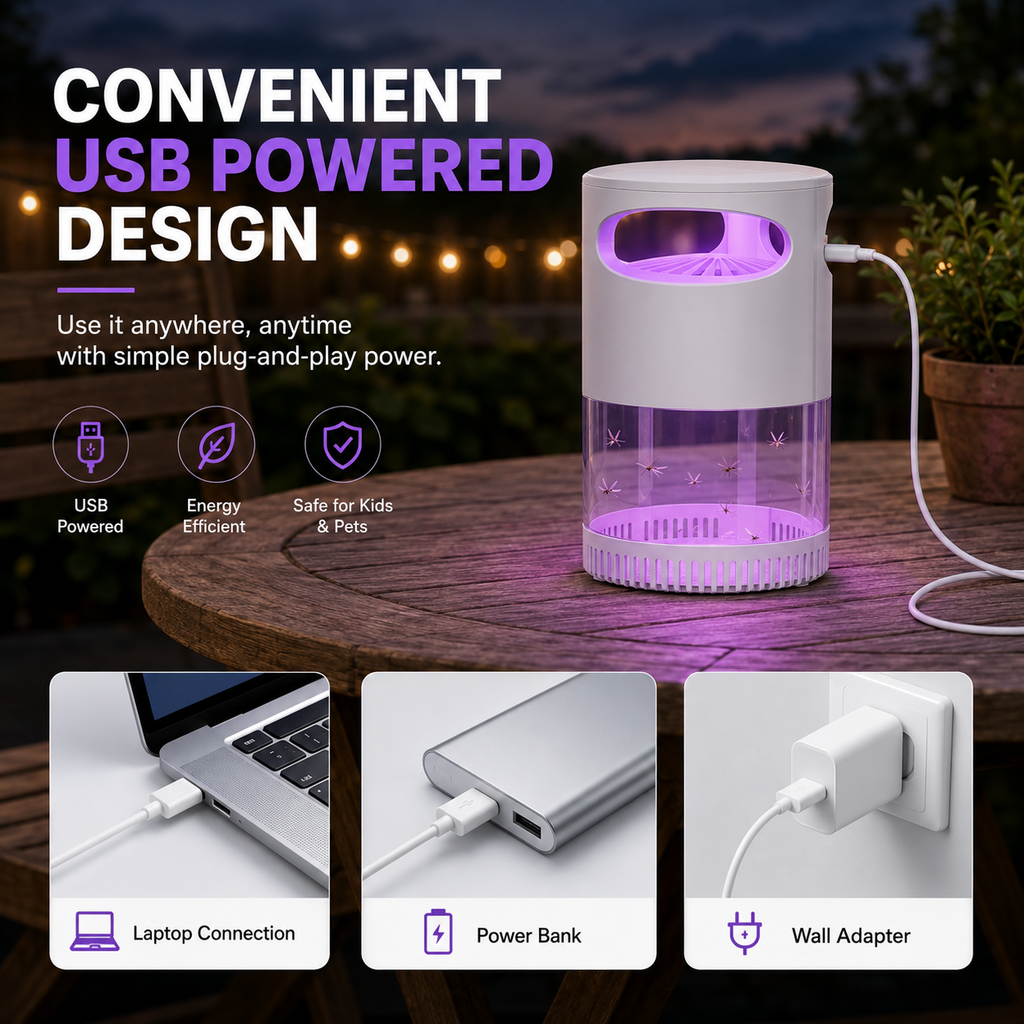 Final Day : 🦟USB-Powered UV Mosquito Trap Lamp – Chemical-Free & Eco-Friendly 🌱