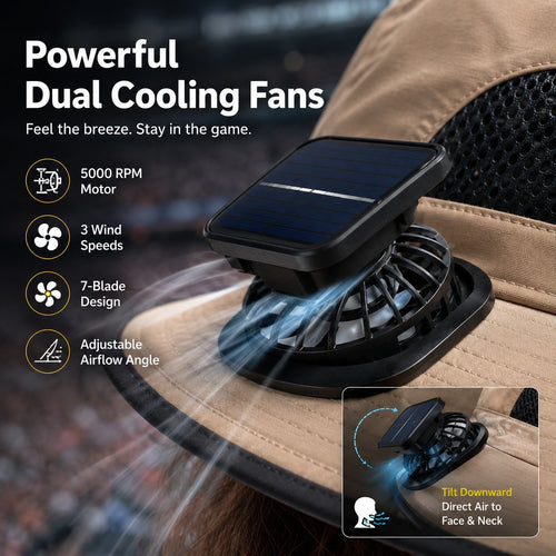🔥LAST DAY 49% OFF - ☀️Solar-Powered Outdoor Cooling Fan Hat
