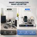 Smart Desk Organizer 🧠 with Wireless Charging ⚡ & Smart Display 📊 | All-in-One Workspace Upgrade 🖥️