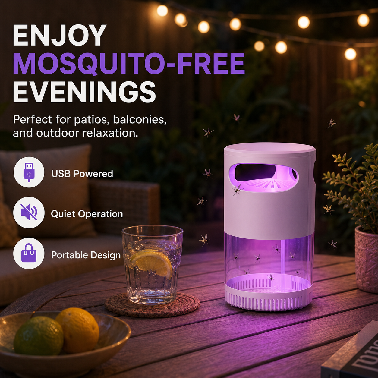 Final Day : 🦟USB-Powered UV Mosquito Trap Lamp – Chemical-Free & Eco-Friendly 🌱