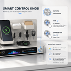 Smart Desk Organizer 🧠 with Wireless Charging ⚡ & Smart Display 📊 | All-in-One Workspace Upgrade 🖥️