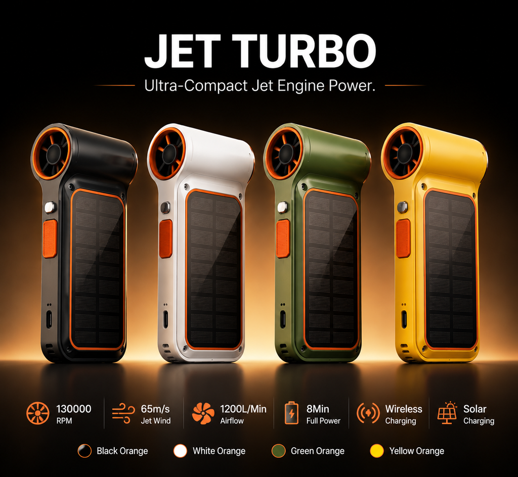 Handheld Jet Turbine Blower – High-Speed Air Duster & Inflator, Wireless Rechargeable Portable Cleaning Tool