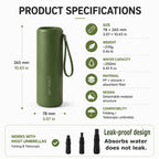 DRY-SHIELD Foldable Umbrella Water-Blocking Storage Tube – No Drip Carry System